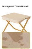 NNEDSZ Black Outdoor Folding Stool with Carrying Handle - Portable Camping Seat, Fishing Chair, Collapsible Zipper Stool for Outdoors, Queueing, and More