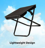NNEDSZ Black Outdoor Folding Stool with Carrying Handle - Portable Camping Seat, Fishing Chair, Collapsible Zipper Stool for Outdoors, Queueing, and More