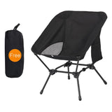 NNEDSZ Black Portable Lightweight Folding Beach Chair - Compact Fishing Chair with Square Legs for Outdoor Use