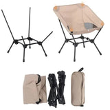 NNEDSZ Black Portable Lightweight Folding Beach Chair - Compact Fishing Chair with Square Legs for Outdoor Use