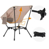 NNEDSZ Black Portable Lightweight Folding Beach Chair - Compact Fishing Chair with Square Legs for Outdoor Use