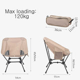 NNEDSZ Beige Portable Lightweight Folding Beach Chair - Compact Fishing Chair with Square Legs for Outdoor Use