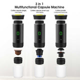 NNEDSZ White Portable Espresso Coffee Machine - Universal 3-in-1 Capsule, Coffee Powder, and Espresso Maker