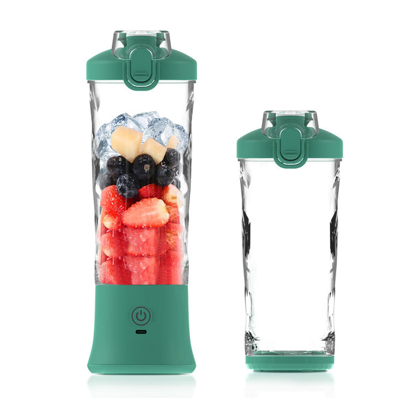 NNEDSZ Green 600ml Large Capacity Juicer Cup - Rechargeable Portable Multifunctional Ice Crushing & Fruit Blender