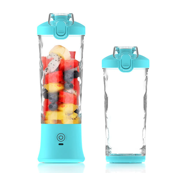 NNEDSZ Green 600ml Large Capacity Juicer Cup - Rechargeable Portable Multifunctional Ice Crushing & Fruit Blender