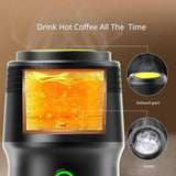 NNEDSZ White Portable Fully Automatic Espresso Coffee Machine - Universal 3-in-1 Capsule, Coffee Powder & Espresso Maker