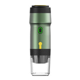 NNEDSZ Green Portable Fully Automatic Espresso Coffee Machine - Universal 3-in-1 Capsule, Coffee Powder & Espresso Maker