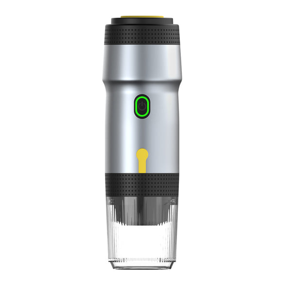 NNEDSZ Silver Portable Fully Automatic Espresso Coffee Machine - Universal 3-in-1 Capsule, Coffee Powder & Espresso Maker