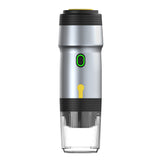 NNEDSZ Silver Portable Fully Automatic Espresso Coffee Machine - Universal 3-in-1 Capsule, Coffee Powder & Espresso Maker