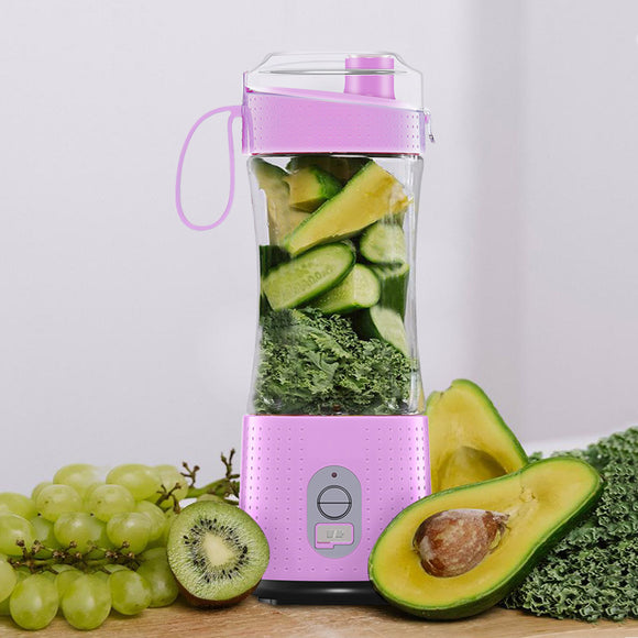NNEDSZ Purple Portable Mini Juicer - Rechargeable Electric Fruit Juicer Cup, Compact & Convenient