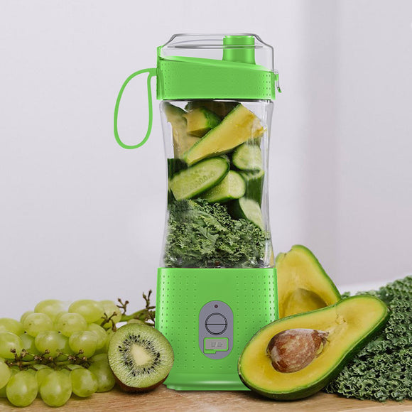 NNEDSZ Green Portable Mini Juicer - Rechargeable Electric Fruit Juicer Cup, Compact & Convenient