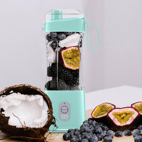 NNEDSZ Blue Portable Mini Juicer - Rechargeable Electric Fruit Juicer Cup, Compact & Convenient