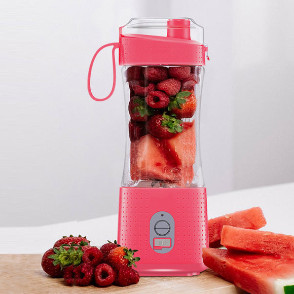 NNEDSZ Pink Portable Mini Juicer - Rechargeable Electric Fruit Juicer Cup, Compact & Convenient