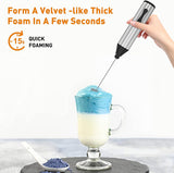 NNEDSZ Rechargeable Electric Milk Frother, Handheld Foam Maker, Coffee Frothing Wand, Whisk for Milk, Coffee, and Baking