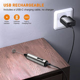 NNEDSZ Rechargeable Electric Milk Frother, Handheld Foam Maker, Coffee Frothing Wand, Whisk for Milk, Coffee, and Baking