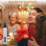 NNEDSZ Rechargeable Electric Milk Frother, Handheld Foam Maker, Coffee Frothing Wand, Whisk for Milk, Coffee, and Baking