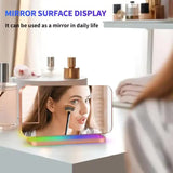 NNEDSZ Rose Gold RGB LED Projection Alarm Clock, Multi-Color Night Light with Snooze Function, Home Decor Digital Clock