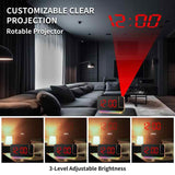 NNEDSZ Rose Gold RGB LED Projection Alarm Clock, Multi-Color Night Light with Snooze Function, Home Decor Digital Clock