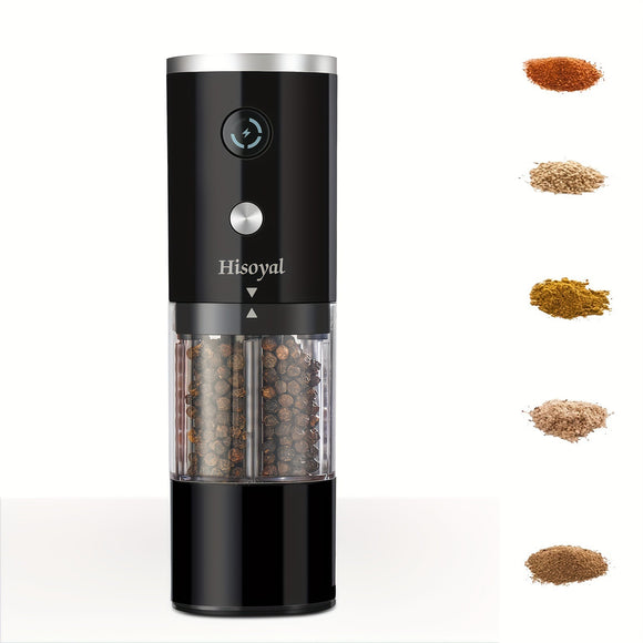 NNEDSZ Electric Pepper Grinder, Automatic Gravity Spice Mill for Black Pepper, Sea Salt, Coffee Beans, and More