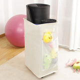 NNEDSZ Dark Grey Foldable Yoga Storage Basket, Oxford Fabric Laundry Hamper, Multi-Purpose Organizer for Toys and Bathroom Essentials