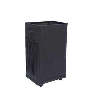NNEDSZ Black Foldable Yoga Storage Basket, Oxford Fabric Laundry Hamper, Multi-Purpose Organizer for Toys and Bathroom Essentials