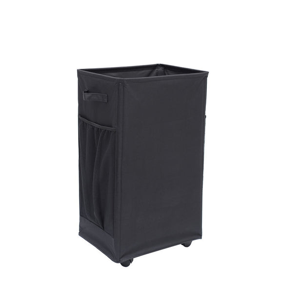 NNEDSZ Black Foldable Yoga Storage Basket, Oxford Fabric Laundry Hamper, Multi-Purpose Organizer for Toys and Bathroom Essentials