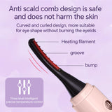 NNEDSZ White Electric Heated Eyelash Curler, Portable Makeup Tool for Long-Lasting Lift and Style