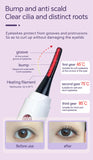 NNEDSZ White Electric Heated Eyelash Curler, Portable Makeup Tool for Long-Lasting Lift and Style