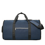 NNEDSZ Blue Multi-Functional Travel Duffel Bag with Suit Storage, Foldable Garment Bag for Business Trips