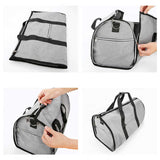 NNEDSZ Blue Multi-Functional Travel Duffel Bag with Suit Storage, Foldable Garment Bag for Business Trips