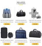 NNEDSZ Blue Multi-Functional Travel Duffel Bag with Suit Storage, Foldable Garment Bag for Business Trips