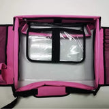 NNEDSZ Pink Kids Travel Tray with Storage, Car Seat Organizer for Toys and Snacks