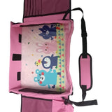 NNEDSZ Pink Kids Travel Tray with Storage, Car Seat Organizer for Toys and Snacks