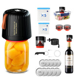 NNEDSZ Electric Mason Jar Vacuum Sealer Kit - Automatic Food Preservation System with Wine Stopper & Bags