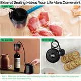 NNEDSZ Electric Mason Jar Vacuum Sealer Kit - Automatic Food Preservation System with Wine Stopper & Bags