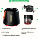 NNEDSZ Standard Edition Electric Mason Jar Vacuum Sealer Kit - Automatic Food Preservation System with Wine Stopper & Bags