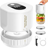 NNEDSZ White Automatic Electric Mason Jar Vacuum Sealer - Compact Food Preservation Machine with Digital Display