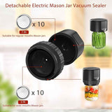 NNEDSZ White Automatic Electric Mason Jar Vacuum Sealer - Compact Food Preservation Machine with Digital Display