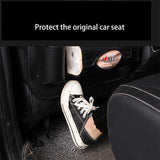 NNEDSZ Chocolate Leather Car Backseat Organizer with Foldable Tray Table & Trash Bag - Multi-functional Car Storage Solution