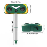 NNEDSZ Solar Powered Flame Lamp Animal Repeller - Ultrasonic Bird, Cat, Deer, Rabbit & Rodent Deterrent