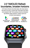 NNEDSZ Red Smartwatch with Bluetooth Calling, ECG, Blood Pressure, Heart Rate, and Multi-Sport Modes