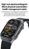 NNEDSZ Blue Smartwatch with Bluetooth Calling, ECG, Blood Pressure, Heart Rate, and Multi-Sport Modes
