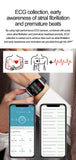 NNEDSZ Blue Smartwatch with Bluetooth Calling, ECG, Blood Pressure, Heart Rate, and Multi-Sport Modes