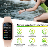 NNEDSZ Black Smart Fitness Tracker with Bluetooth Calling, Heart Rate, Blood Pressure, Blood Oxygen, and Sports Modes