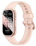 NNEDSZ Pink Smart Fitness Tracker with Bluetooth Calling, Heart Rate, Blood Pressure, Blood Oxygen, and Sports Modes