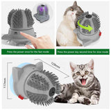 NNEDSZ Electric Cat Massager Brush – Catnip & LED Interactive Grooming Toy