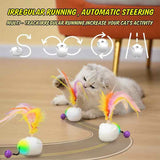 NNEDSZ Interactive Cat Feather Toy with LED Lights – Smart Motion Pet Playmate