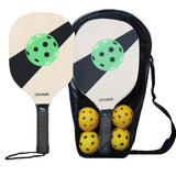NNEDSZ Green Standard Wooden Pickleball Paddle Set - Perfect for All Levels of Play