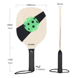 NNEDSZ Blue And Green Standard Wooden Pickleball Paddle Set - Perfect for All Levels of Play