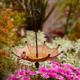 NNEDSZ Umbrella-Shaped Bird Feeder - Metal Hanging Garden Decoration